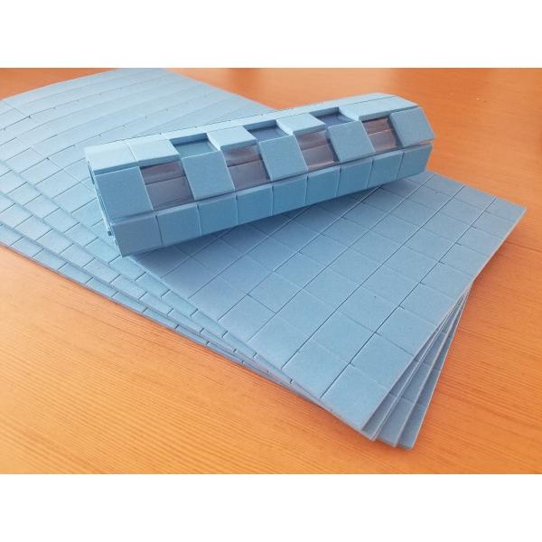 18*18*4mm Blue EVA Separating Pads Cork EVA Separator for Glass Shock Proof Packing