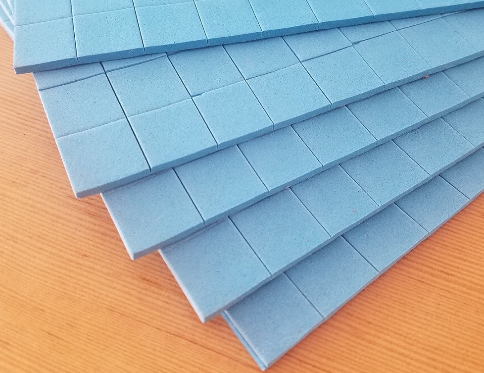 18*18*4mm Blue EVA Separating Pads Cork EVA Separator for Glass Shock Proof Packing