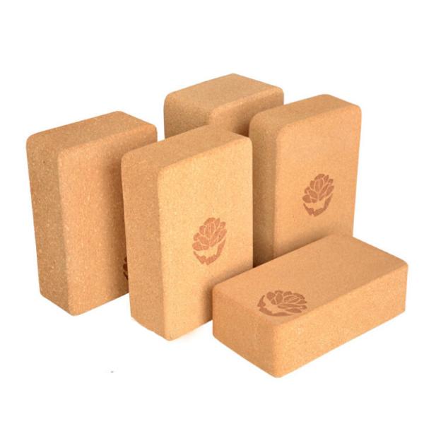 2016 Hot Sale custom printing logo eco-friendly natural cork yoga block 3
