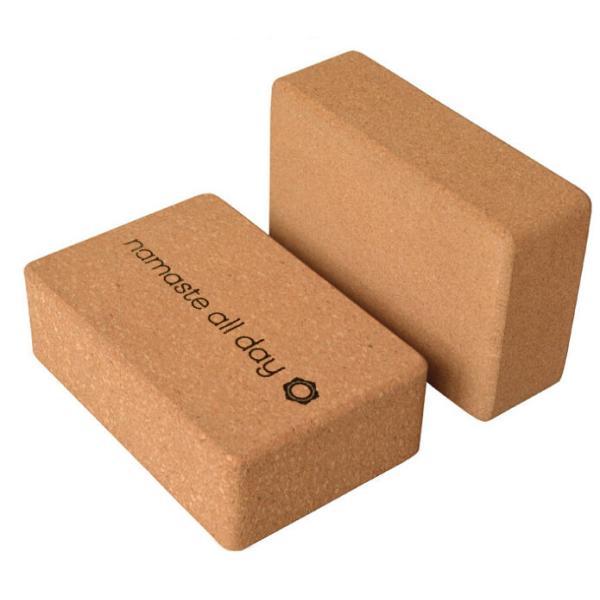 2016 Hot Sale custom printing logo eco-friendly natural cork yoga block 3''x6''x9'',good for yoga sports