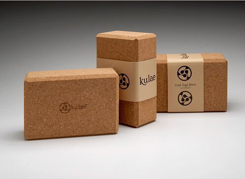 2016 Hot Sale custom printing logo eco-friendly natural cork yoga block 4''x6''x9'',good for yoga sports