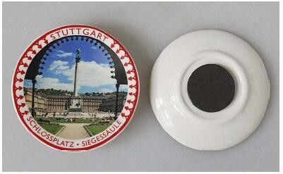 2019 Factory Wholesale Price 7cmx7cm Ceramic Fridge Manget with Cork Back for Gift, Promotion Use