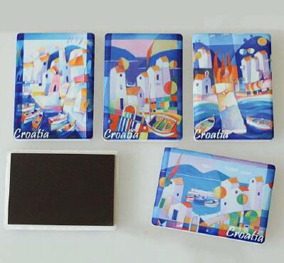 2019 Factory Wholesale Price 7cmx7cm Ceramic Fridge Manget with Cork Back for Gift, Promotion Use