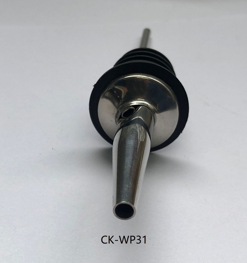 2020 Hot Sale Price Stainless Steel Pourer with TPE Stopper Silver with 5mm or 6mm Spout Opening