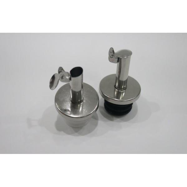 2020 Hot Sale Price Stainless Steel Pourer with TPE Stopper Silver with 5mm or 6mm Spout Opening