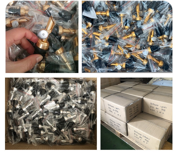 2022 Amazon Hot Sell 12cm Weighted Oil Pourer, 4 Colors Available Siver/Gold/Red/Green