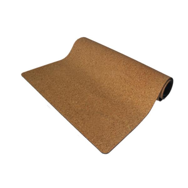 26‘’ Popular Eco-Friendly Anti Slip Natural Cork Rubber Yoga Mat, customized thickness