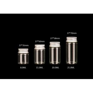 27mm Top Rated Clear Glass Jars Bottles with Aluminiu lid, Glass Bottles for Storage, Good Quality and Competitive Price
