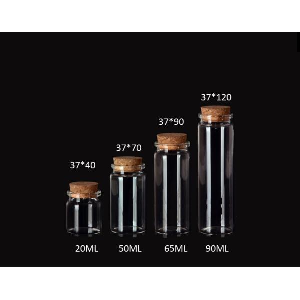 30mm Competitive Price Glass Jars Bottles with Cork lid, Glass Bottles for Storage, Decoration