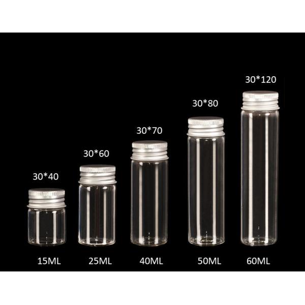 30mm Top Rated Clear Glass Jars Bottles with Aluminiu lid, Glass Bottles for Storage, Good Quality and Competitive Price