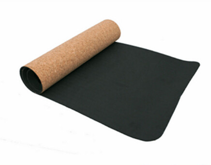 Black Color Popular Hot Sale Custom Logo Eco Friendly TPE Cork Yoga Mat for Wholesale