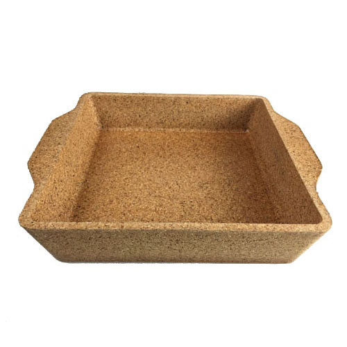 Ceramic dish with cork tray/cork base