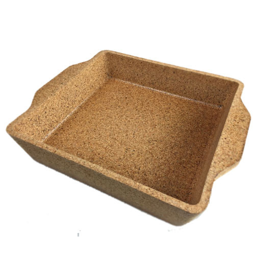 Ceramic dish with cork tray/cork base
