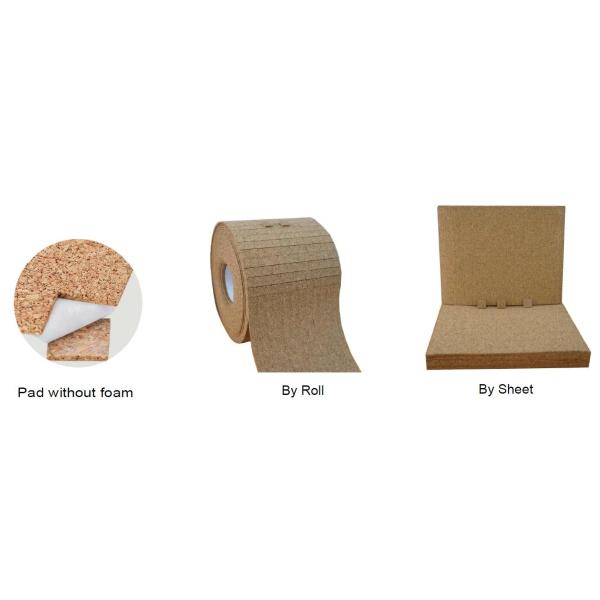 China Adhesive Cork Pads for Protective Glass 12x12mm, 1.5mm thickness Factory