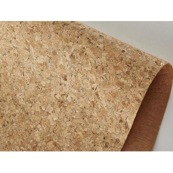 Cork Leather with Natural Cork Veneer and PU Backing for Bag, Sofa, Wallet etc