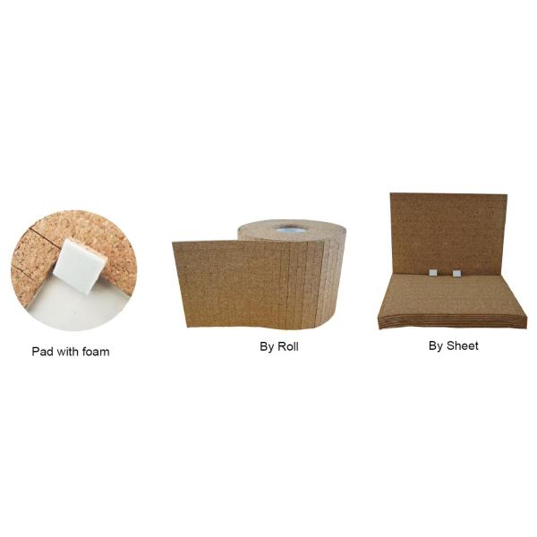 Cork Transportation Pads for Glass & Mirror Protection with PVC foam 18x15mm