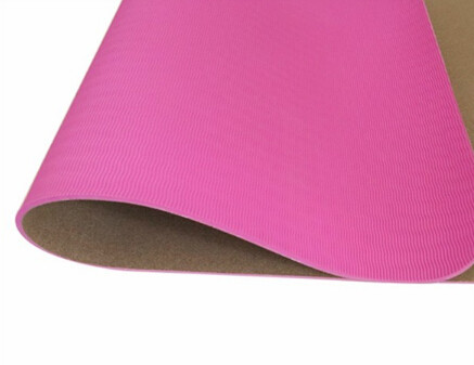 Customized Color Popular Hot Sale Custom Logo Eco Friendly TPE Cork Yoga Mat for Wholesale