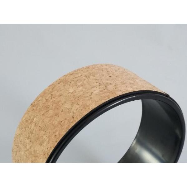 Customized logo Eco-friendly Cork Exercise Wheel/ Cork Yoga Wheel/ Cork Balance Wheel for Wholesale