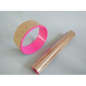 Customized logo Eco-friendly Cork Exercise Wheel/ Cork Yoga Wheel/ Cork Balance Wheel for Wholesale