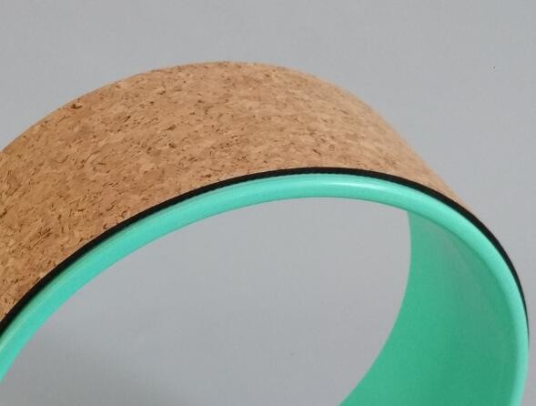 Customized logo Eco-friendly Cork Exercise Wheel/ Cork Yoga Wheel/ Cork Balance Wheel for Wholesale