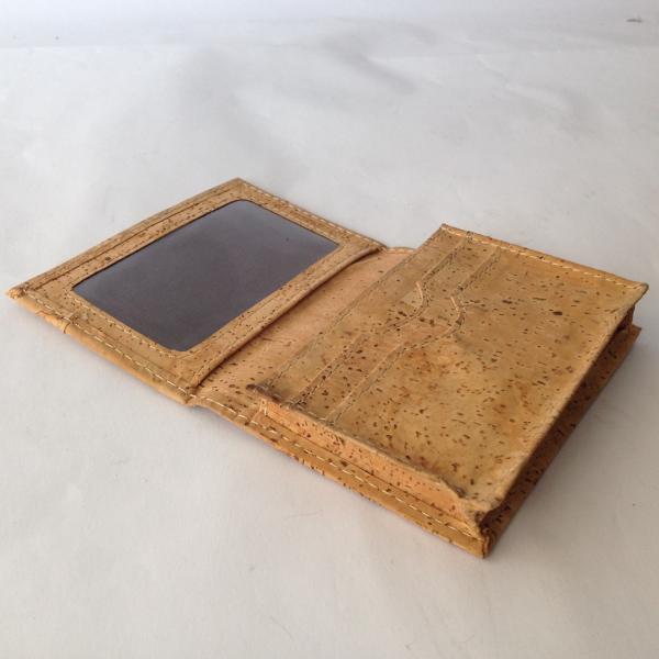 Different Color men gender slim cork wallet 11x9cm with card and money slot