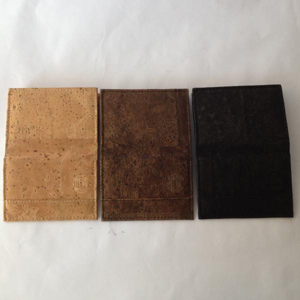 Different Color men gender slim cork wallet 11x9cm with card and money slot