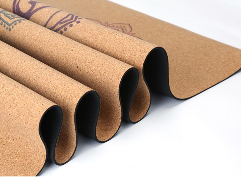 Durable Non-slip Rubber Cork Yoga Mat For Yoga&Pliate Training