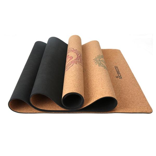 Durable Non-slip Rubber Cork Yoga Mat For Yoga&Pliate Training