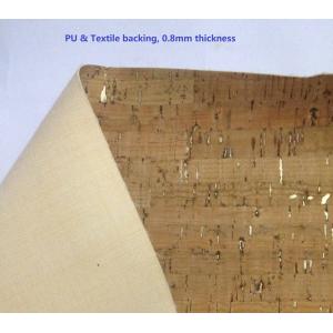 ECO-Friendly Nature cork fabric material/leather for notebook cover,l,waterproof and dust resi