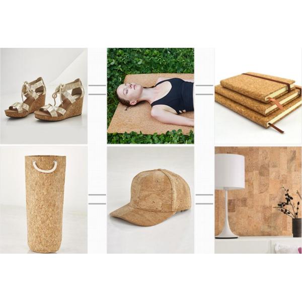 Factory direcly 1.35m Width Resistant Nature Cork Fabric/Leather with Brown Color for Bag Making