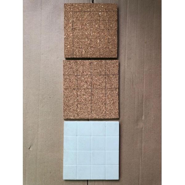 Factory Wholesale 1''x1''x0.5''Glass & Mirror Seperating Cork Pad with PVC Foam Backing