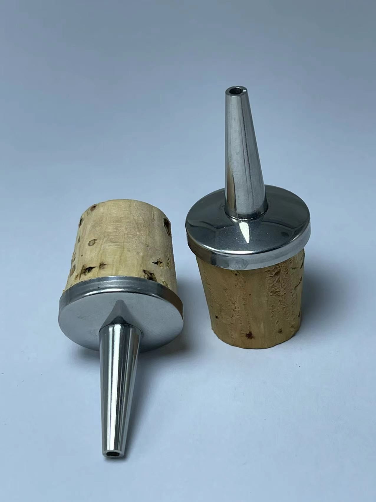Factory Wholesale Stainless Steel Dasher Top with Cork Stopper for 20mm Ceramic/Glass Bottle