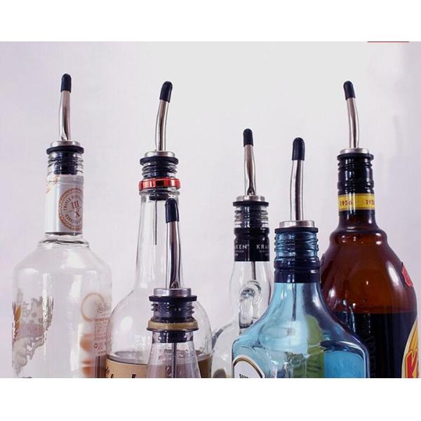 Factory Wholesale Stainless Steel Liquor Silicon Pour Spouts for Small Bottle with opening 12mm
