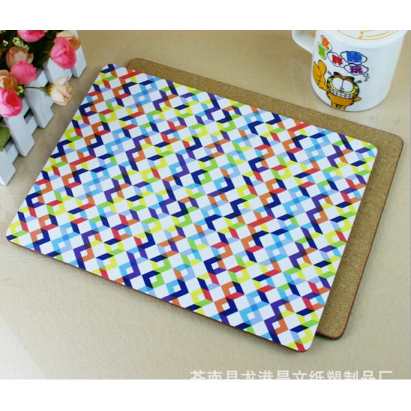 Good Quantity for home/hotel Wooden cork placemat, Customized size and printed logo