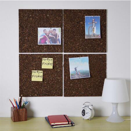 High Quality 4PK 12X12 DARK CORK TILES, 9.5 mm thicness