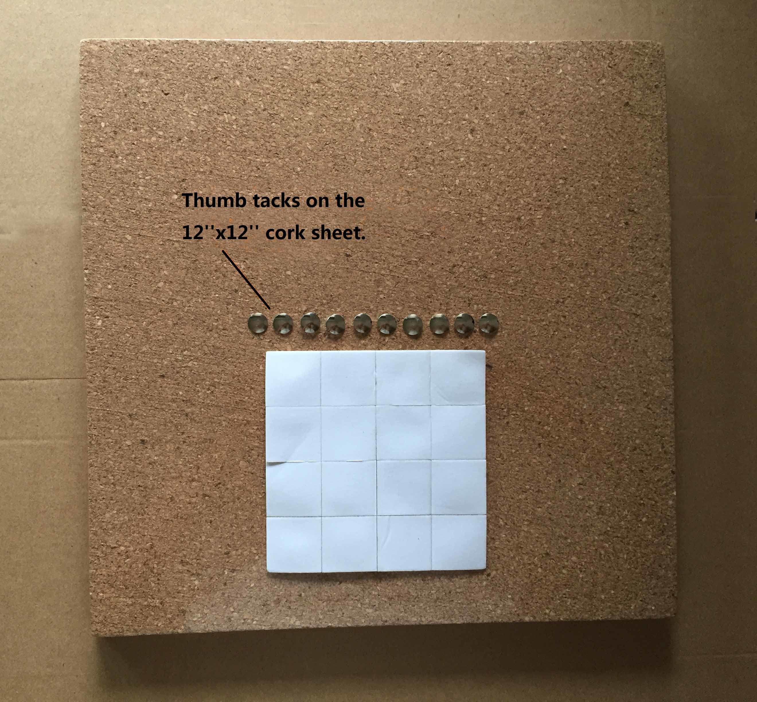 High Quality 4PK 12X12 LIGHT CORK TILES, 4.5mm thicness