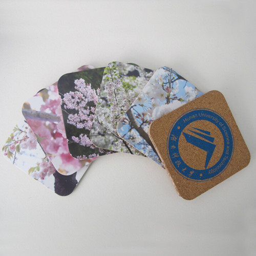 Hot sale square MDF paper cork coaster custom cork printed coaster Hot sale square MDF paper cork coaster custom cork printed coaster