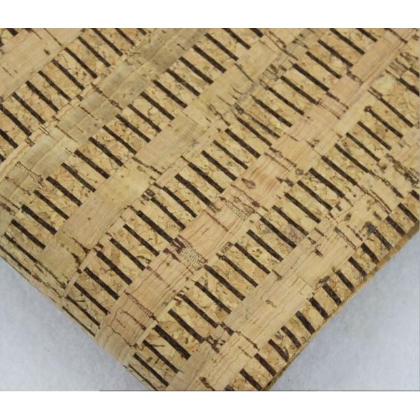 Hot Sell 1.35m Width Cork Fabric with Black Color Stripes by Yard for Sewing Machine