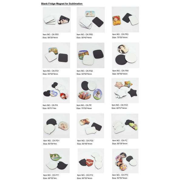 Hot Selling 50x50mm Home Decorator Souvenir Sublimation Blank Fridge Magnets for Gifts