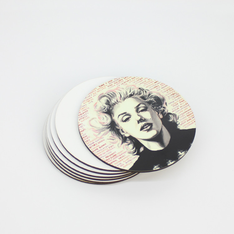 Hot Selling Diameter 90/95/100mm Sublimation MDF Blank Coaster or Customized Printing