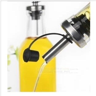 Hot Selling Stainless Steel and Plastic Plug Lid for Wine Glass Bottle, Glass Bottle Pourer