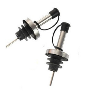 Hot Selling Stainless Steel and Plastic Plug Lid for Wine Glass Bottle, Glass Bottle Pourer