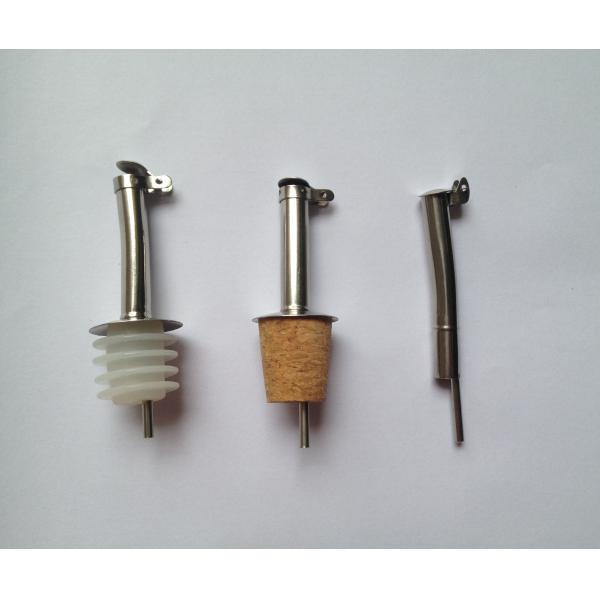 Hot Stainless Steel Cork Olive Oil Bottle Pourer with Metal Cap, Good Quality and Competitive Price