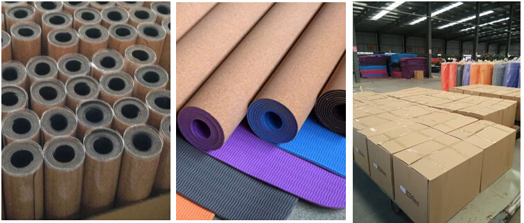 Hot Wholesale Eco-Friendly Absorbent Fashion Anti Slip Natural Cork Rubber Yoga Mat