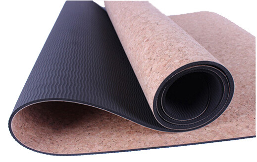 Hot Wholesale Eco-Friendly Absorbent Fashion Anti Slip Natural Cork Rubber Yoga Mat