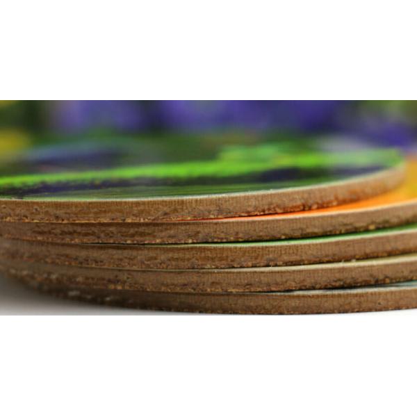 Hot Wholesale Round Shape cork coaster Customized size and printed logo for home and hotel