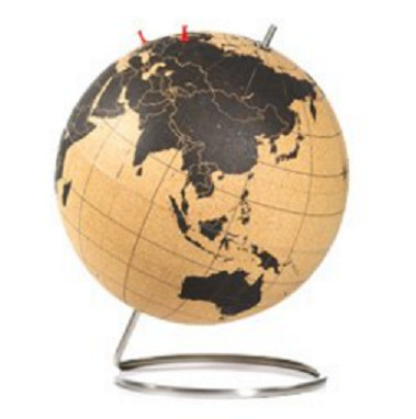 Large Cork Globe for Map World Diameter 32mm(12.6'') Large Cork Globe for Map World Diameter 32mm(12.6'')