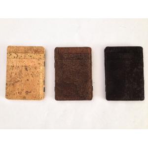 Magic cork wallet with different color 9x5cm with card and money slot Magic cork wallet with different color 9x5cm with card and money slot