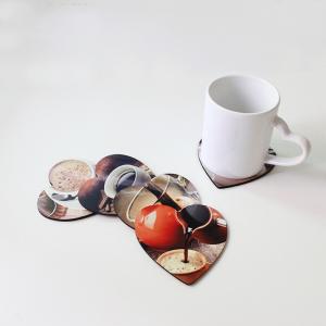 Modern DIY Printing 100x100mm Heart Shape Sublimation MDF Blank Coaster for Home Gift