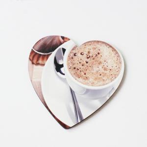 Modern DIY Printing 100x100mm Heart Shape Sublimation MDF Blank Coaster for Home Gift